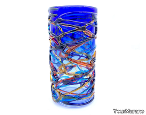 CHROMA TUBE BLUE - Handmade Murano glass vase _ YourMurano