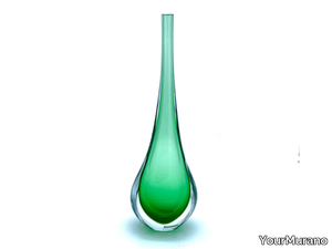 STILLA GREEN - Handmade Murano glass vase _ YourMurano