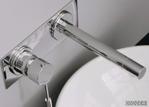 MODO - Wall-mounted washbasin mixer with plate _ ZAZZERI