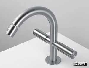 Z316 33013201A00 - Countertop 1 hole stainless steel bidet mixer with swivel spout _ ZAZZERI