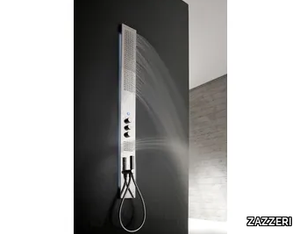 OBLIQUA - Wall-mounted thermostatic stainless steel shower panel _ ZAZZERI