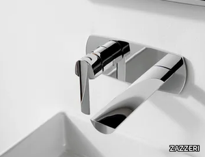 TANGO - Wall-mounted steel washbasin mixer _ ZAZZERI