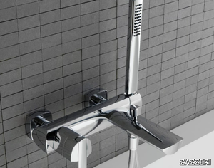 TANGO - Wall-mounted steel bathtub mixer _ ZAZZERI