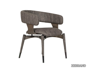 GIOIA - Upholstered fabric chair with armrests _ ZEBRANO