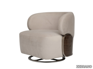 KAILAS - Swivel fabric armchair with armrests _ ZEBRANO