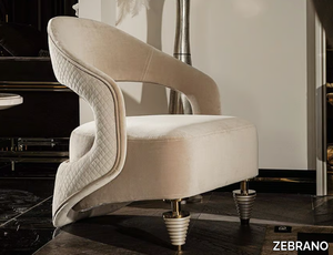 QUINTUS - Fabric armchair with armrests _ ZEBRANO