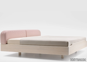 ECLAIR BOLD - Wooden double bed with upholstered headboard _ ZEITRAUM