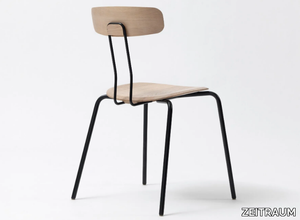 OKITO - Stackable steel and wood chair _ ZEITRAUM