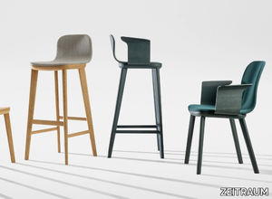 AEON BAR - Upholstered stool with armrests _ ZEITRAUM