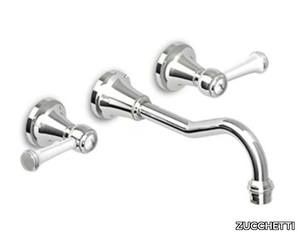 AGORÀ ZAM672 - 3 hole wall-mounted washbasin tap with individual rosettes _ ZUCCHETTI