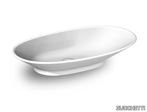 AGORÀ - Countertop oval Silkstone washbasin _ ZUCCHETTI