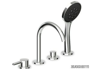 ISY22 ZIS512 - Recessed deck mounted bathtub tap with hand shower _ ZUCCHETTI