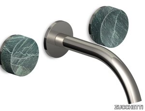 ISY22 ZIS6640.C50 / ZIS6641.C50 - Wall-mounted Green marble Aver washbasin tap with aerator _ ZUCCHETTI