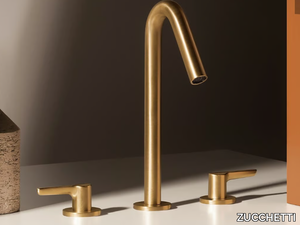 MEDAMEDA ZMM5506 - Countertop brass washbasin mixer with individual rosettes _ ZUCCHETTI