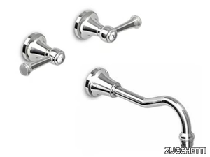 AGORÀ ZAL672 - 3 hole wall-mounted washbasin tap with individual rosettes _ ZUCCHETTI