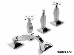 BELLAGIO ZB1481 - Recessed deck mounted 4 hole bathtub tap with diverter _ ZUCCHETTI