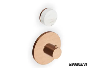 ISY22 ZIS4646.P91 - Thermostatic single handle Recessed shower mixer with Calacatta Oro marble rosette _ ZUCCHETTI