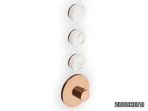 ISY22 ZIS4661.P91 - 4 hole single handle thermostatic Calacatta Oro marble shower mixer _ ZUCCHETTI