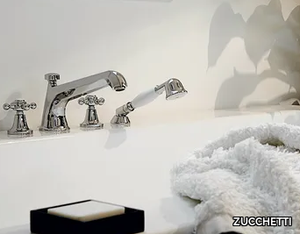 AGORÀ - Bathtub tap with hand shower with individual rosettes _ ZUCCHETTI