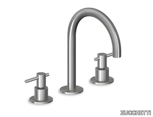 HELM ZHL515 - 3 hole countertop stainless steel washbasin mixer _ ZUCCHETTI