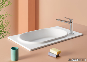 RISE - Oval single Cristalplant® washbasin _ ZUCCHETTI