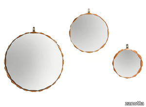 RAPERONZOLO - Round wall-mounted framed mirror _ Zanotta