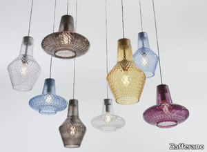 ROMEO E GIULIETTA - Blown glass pendant lamp _ Zafferano