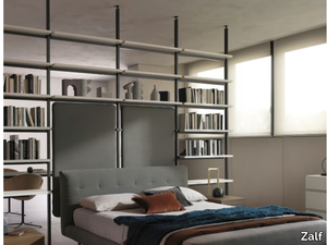 WINDY SM2100 - Floor-ceiling mounted divider double-sided bookcase _ Zalf