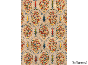 GARLANDS & CYPRESSES 1 - Rectangular wool rug with floral pattern _ Zollanvari