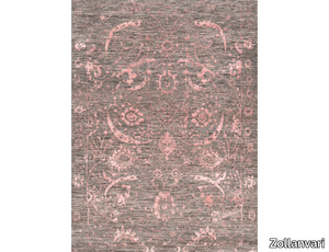 VASE IN CORAL PINK & SILVER - Rectangular wool rug _ Zollanvari