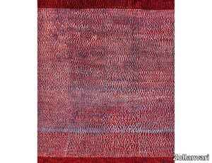 WATER MEADOW IN RED & BLUE - Rectangular wool rug _ Zollanvari