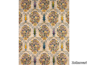 GARLANDS & CYPRESSES 2 - Rectangular wool rug with floral pattern _ Zollanvari