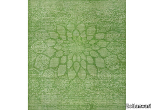 DOTS GRASS GREEN - Patterned rectangular wool and silk rug _ Zollanvari