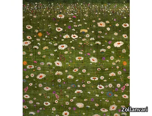 FLOWER MEDOW 4 - Rectangular fabric rug with floral pattern _ Zollanvari