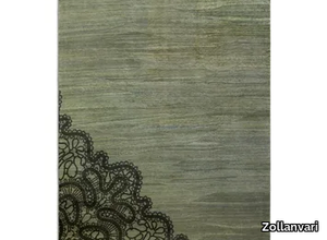 LACE ON NEUTRAL GREY-GREEN - Rectangular fabric rug _ Zollanvari