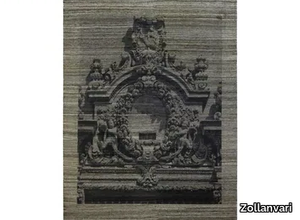 FRAMED SICILIAN BAROQUE ON NATURAL GREY - Rectangular fabric rug _ Zollanvari