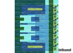 REFLECTIONS 4 - Rectangular wool rug with geometric shapes _ Zollanvari