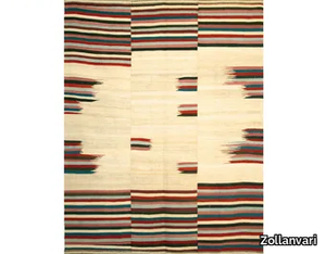 VIBRANT BANEH KELIM 8 - Rectangular striped wool rug _ Zollanvari