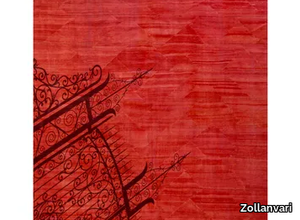 BEHIND THE GATE ON RED - Rectangular fabric rug _ Zollanvari