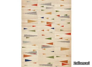 BAUHAUS MEETS GHASHGHA'I 1 - Rectangular wool rug with geometric shapes _ Zollanvari