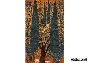 CYPRESS TREES OF LIFE IN A GROVE - Rectangular wool rug _ Zollanvari