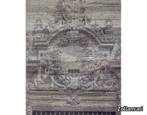 FRAMED SICILIAN BAROQUE ON GREY - Rectangular fabric rug _ Zollanvari