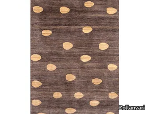 ELLIPSE PALE GOLD ON GREY - Patterned rectangular wool rug _ Zollanvari