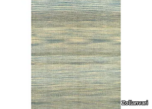 ETCHED ZILLU IN BLUE & GREY - Rectangular wool rug _ Zollanvari