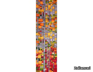 MODERNIST STAINED-GLASS RUNNER 1 - Check rectangular wool runner _ Zollanvari