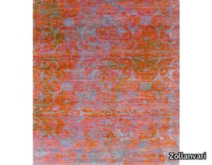 FLORAL MEDALLIONS - Patterned rectangular wool and silk rug _ Zollanvari