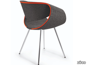 LITTLE PERILLO - Upholstered fabric chair and aluminum legs _ ZÜCO