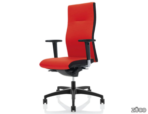 CUBO CLASSIC - Swivel upholstered leather office chair with armrests _ ZÜCO