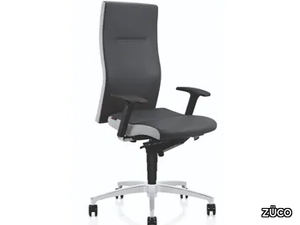 CUBO ADVANCED FLEX - Swivel upholstered leather office chair with armrests _ ZÜCO