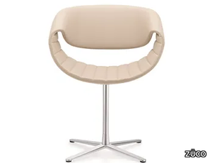 LITTLE PERILLO - Leather chair and 4-star swivel aluminum base _ ZÜCO